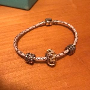 Pandora bracelet with charms